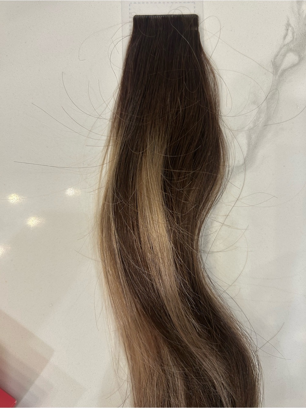 Neutral Brown Blonde Ombre invisible tape In Hair Extension